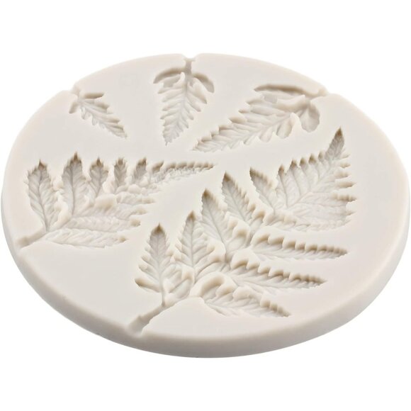 Tree Leaf Silicone Mold Fern Leaves Fondant Molds Fern Mold For Cake Decorating - Picture 6 of 9